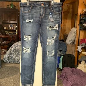 American Eagle ripped jeggings